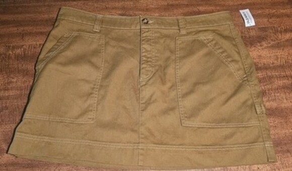Old Navy Dresses & Skirts - Old Navy Women`s SZ 18 Cotton Twill Olive Green Utility Cargo Mini Skirt NWT